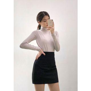 Turtleneck Fleece Lined Top