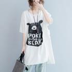 Bear Print Elbow-sleeve T-shirt Dress