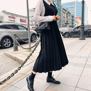 Sleeveless Long Pleat Dress