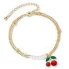 Cherry Chain Bracelet Gold - One Size