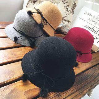 Bow Knit Bowler Hat