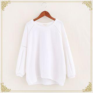Perforated Plain Pullover