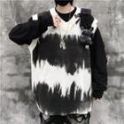 Couple Matching V-neck Knit Vest As Shown In Figure - One Size