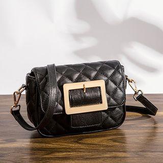 Flap Panel Crossbody Bag Black - One Size