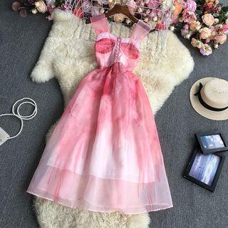 Sleeveless Tie-dye Dress