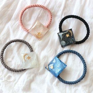 Resin Star Night Square Hair Tie
