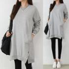 Side-pocket Sweatshirt Dress