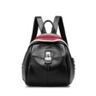 Colour Block Genuine Leather Backpack