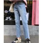 Asymmetric-hem Straight-fit Jeans