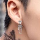 Stainless Steel Skeleton Drop Earring