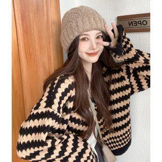 Loose-fit Striped Cardigan Stripe - One Size
