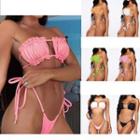 Strapless Ruffled Bikini Set