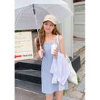 Spaghetti-strap Chambray Dress