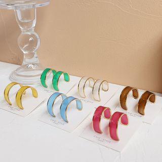 925 Sterling Silver Curve Acetate Earring