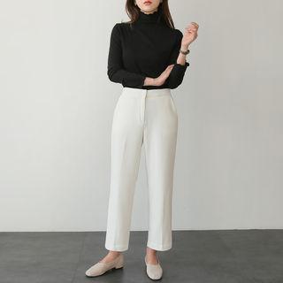 Scallop-trim Textured Top