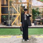 Blazer & Wide-leg Pants Formal Set