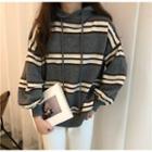 Loose-fit Long Sleeve Striped Hoodie