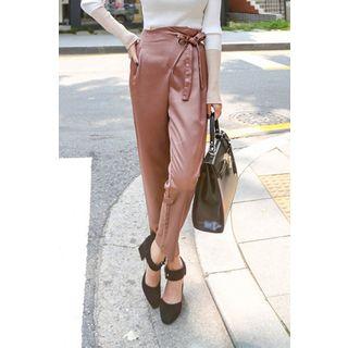 Wrap-front Dress Pants