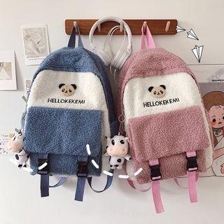 Two-tone Fleece Backpack