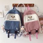 Two-tone Fleece Backpack