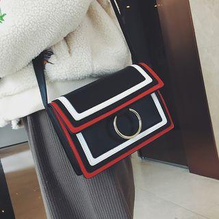 Striped Hoop Detail Crossbody Bag