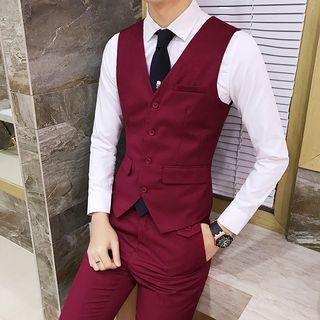 Plain Buttoned Vest
