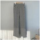 High-waist Black & White Plaid Pants