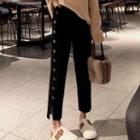 Knit Cropped Straight-cut Pants