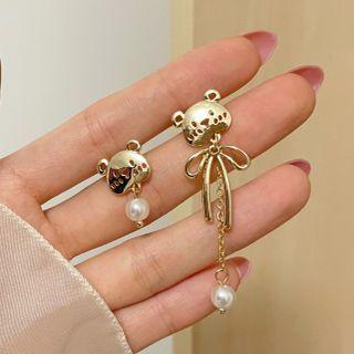 Asymmetrical Bear Drop Earring