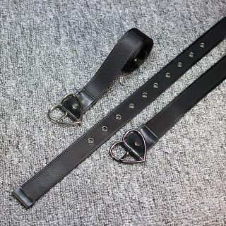 Heart Buckle Grommet Belt