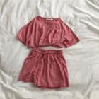 Short-sleeve T-shirt / Sweatshorts / Wide-leg Sweatpants / Set