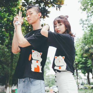 Couple Matching Cat Short-sleeve T-shirt