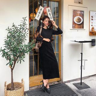 Corduroy H-line Maxi Skirt