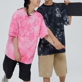 Couple Matching Tie Dye Oversized Tee