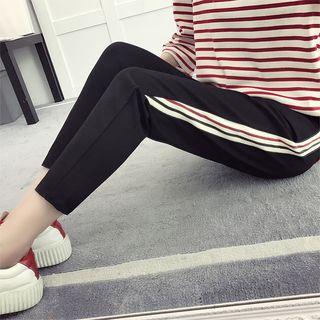 Striped Applique Sweatpants