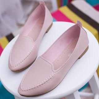 Faux-leather Flat Loafers