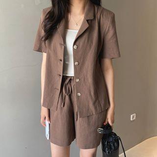 Line Blend Short-sleeve Blazer