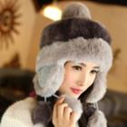 Family Matching Furry-trim Earflap Knit Hat