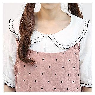 Peterpan-collar Puff-sleeve Top