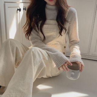 Buckled Corduroy Overall Pants