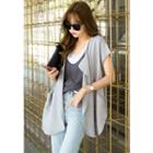 Notched-lapel Open-front Vest
