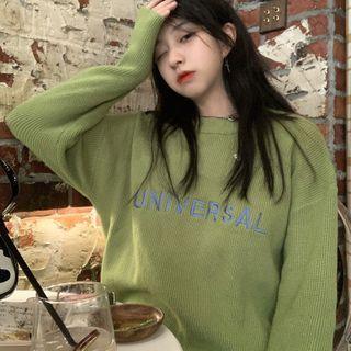 Crewneck Striped Embroider Sweater