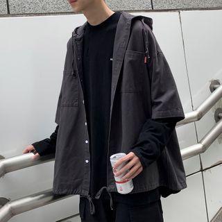 Long-sleeve Mock Two-piece Cargo Jacket