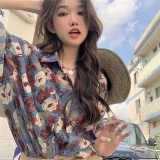 Short-sleeve Floral Hawaiian Shirt Floral - One Size