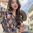 Short-sleeve Floral Hawaiian Shirt Floral - One Size