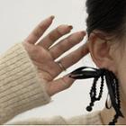 Ribbon Faux Crystal Fringed Earring