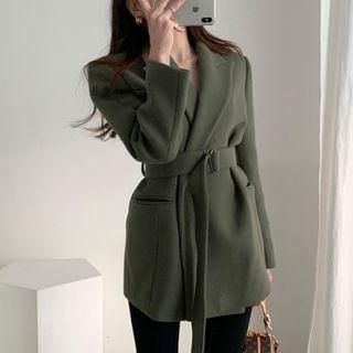 Buckled Woolen Blazer
