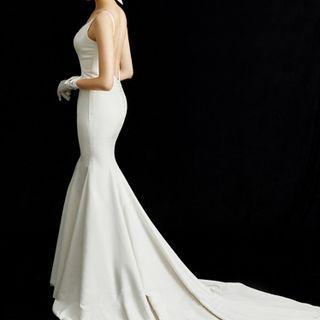 Spaghetti Strap Mermaid Wedding Gown