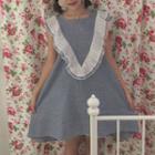 Sleeveless Frilled Trim A-line Dress