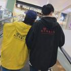 Couple Matching Embroidered Corduroy Hooded Jacket